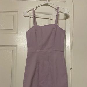 Purple strap zip up dress